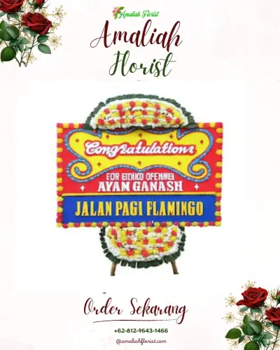 Bunga Papan Congratulation di Landasan Ulin Selatan